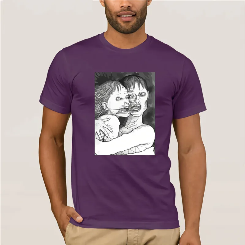 

Fashion T Shirt 100% Cotton Man Manga Junji Ito T Shirts Shintaro Kago T Shirt Top Design Short sleeved Aesthetic