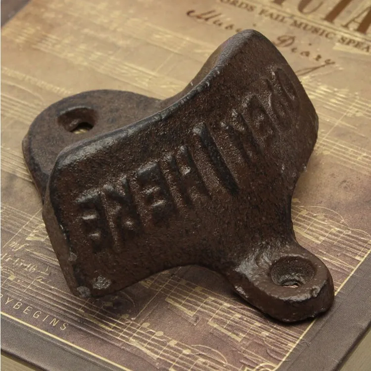 

300pcs/lot DHL Shipping Wall bottle Opener Wine Beer Mount Cap IRON CAFE BAR WALL OPEN HERE Retro vintage fixed wall-mounted