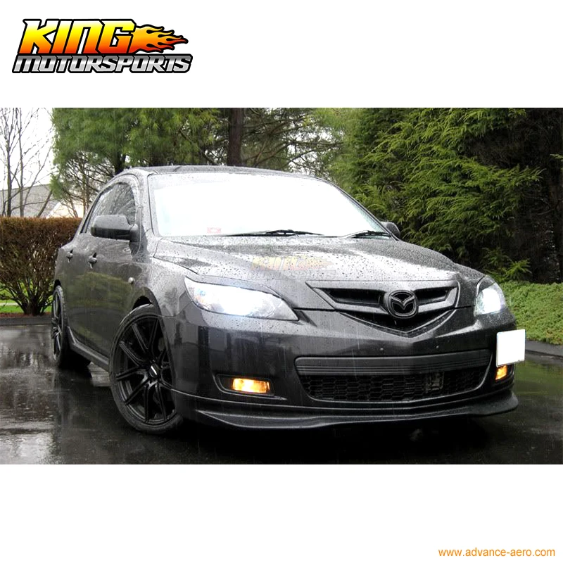 MS style Уретановый передний бампер черный спойлер для 07 09 Mazda 3 5Dr хэтчбек|spoiler for mazda