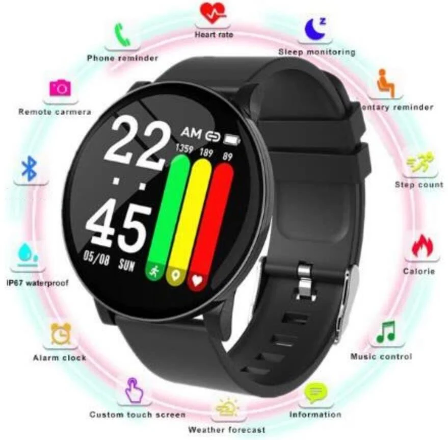 Soleeanre Смарт-часы спортивные водонепроницаемые фитнес-трекер сна сенсорный экран