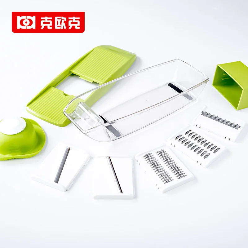 Green Творческая Терка Инструменты Slicer Овощерезка с лезвием из нержавеющей стали Ручная Картофельная Терка Dicer Морковь Для Кухни - Цвет: Green