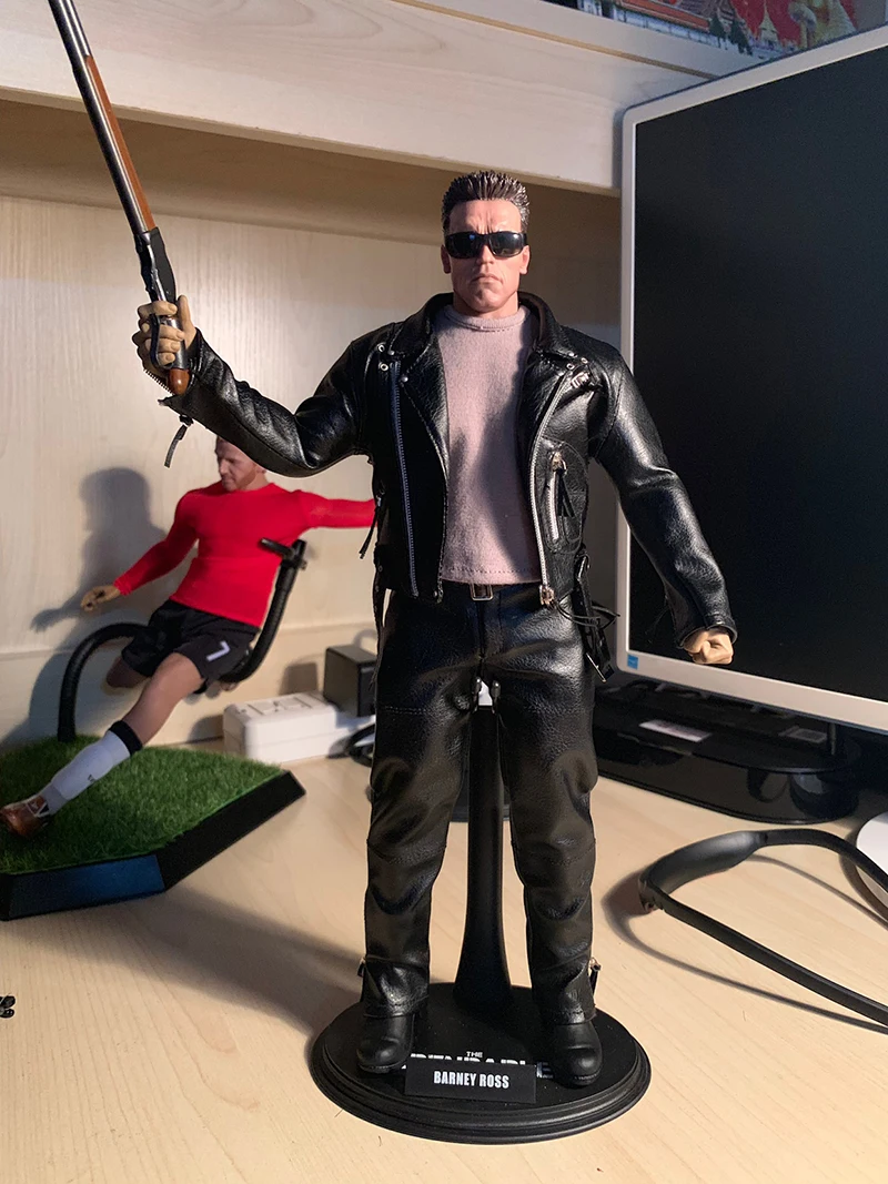 

Arnold PunK Leather Black Jacket Suits Set Model 1:6 AS044 Locomotive version Toy Fit 12" Male Figure M35 Body Model