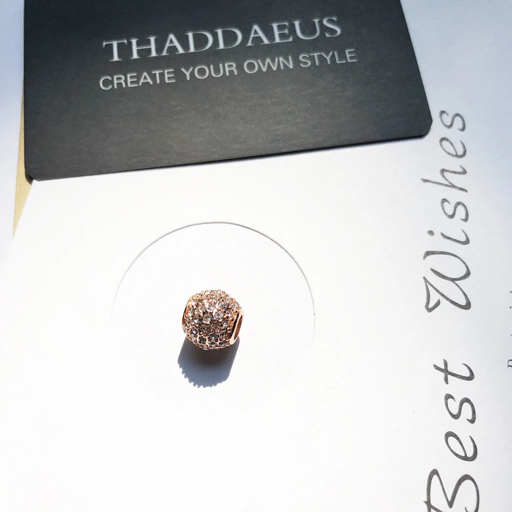 Очаровательные бусины розового цвета с розовым ПАВЕ новые европейские ювелирные