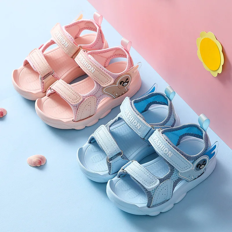 

2021 Summer Children Sports Sandals Baby Boys Toddler Soft Non-slip Sandals Casual Breathable Girls Sneakers Beach Flats Shoes