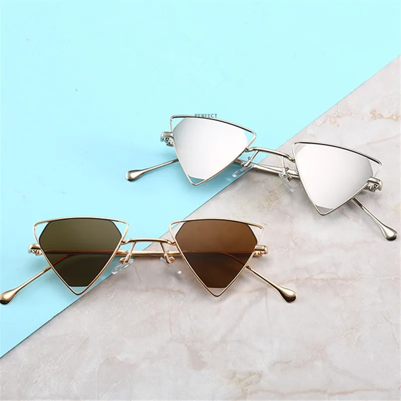 Новые модные треугольные солнцезащитные очки для женщин/мужчин Винтажные