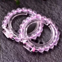 natural rose quartz pink star light women men bracelet barrel pendant 10mm stretch stretch rose quartz beads bracelet aaaaaa
