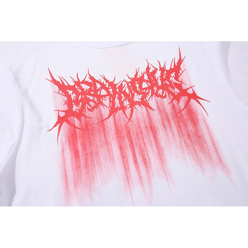 Футболки с ужасным принтом для скейтборда повседневные Модные уличные футболки