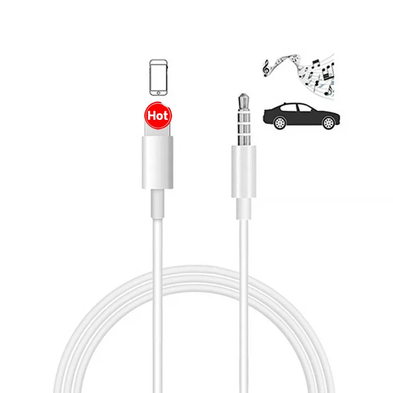 Аудиокабель со штекером 3 5 мм не Bluetooth для IPhone 11 Pro XS Max XR 7 Plus 8 X|Наушники и