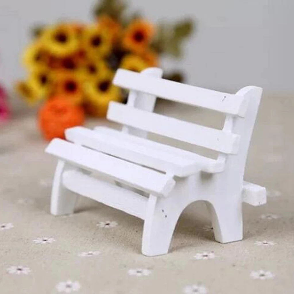

5pcs Mini Wooden mini Beach Chair Crafts Home Decor Photo props Fairy Garden Decoration