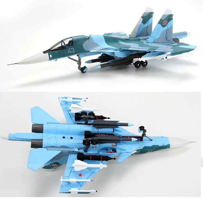 Для коллекции 1: 72 Sukhoi Su-34 модель самолета Platypus бомбер статический su34 литой под давлением самолет воздушного флота модель игрушечный веер подарки