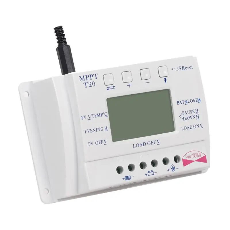 

20A MPPT 12V/24V Solar Cell Battery Charger Regulator Charge Controllers LCD Display Home Solar Panel PV Regulator Wholesales