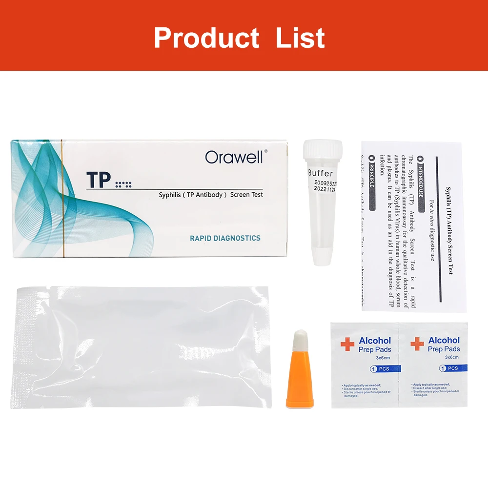 Набор для теста на ВИЧ/СПИД HIV1/2 инструмент тестирования сифилис (TP) антитела (99.9%