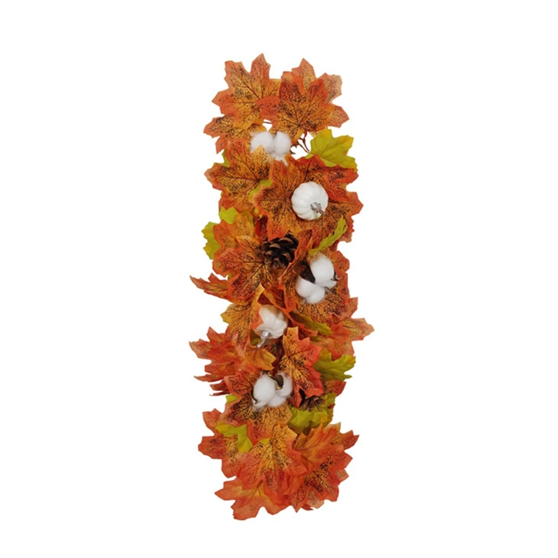 

Artificial Fall Maple Swag,Decorative Swag with Autumn Leave,for Autumn Wedding Door Fireplace Thanksgiving Dinner Party