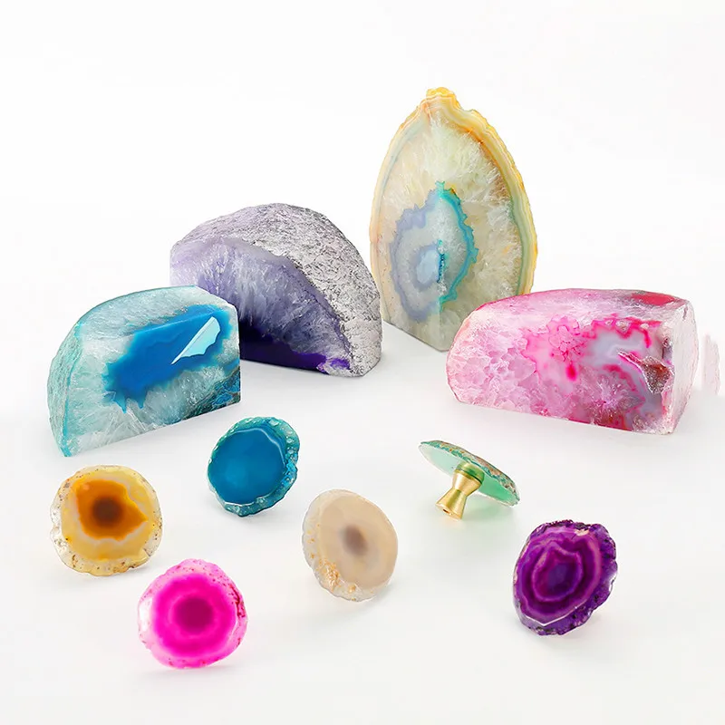 JD натуральный агат ручки и для шкафа в скандинавском стиле ящиков кухонные