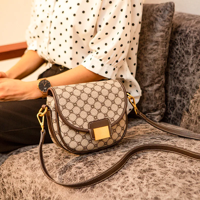 

Classical Plaid Single Shoulder Bags for Women Luxury Designer Handbags Genuine Leather Purses and Handbags Bolsos Para Mujer
