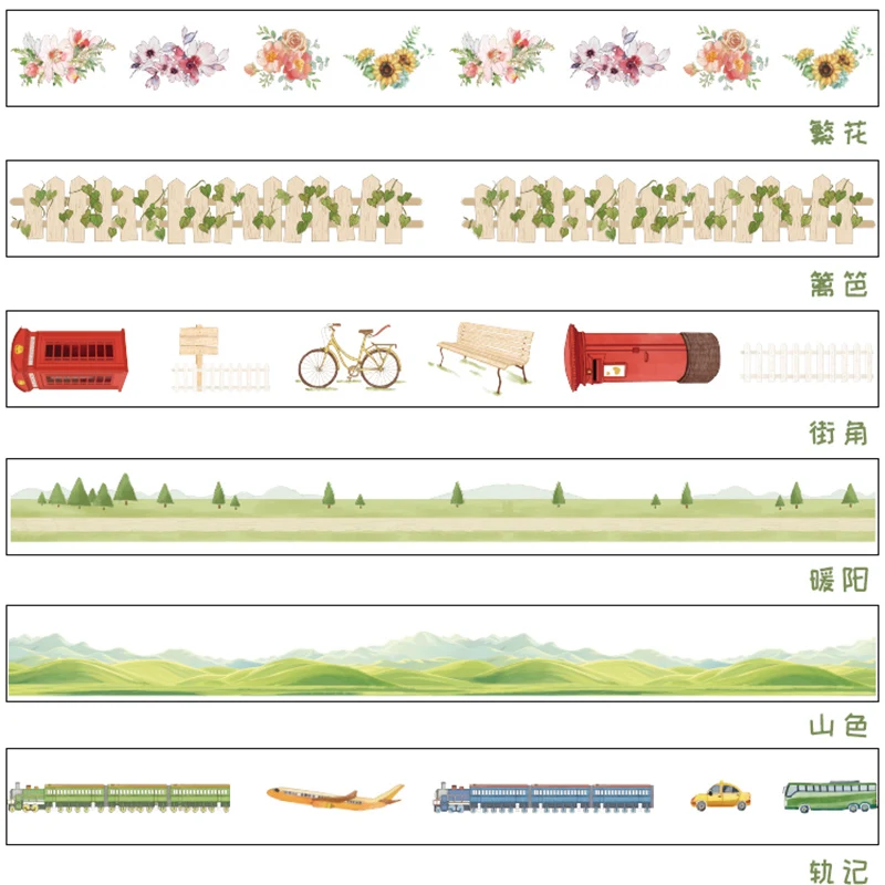 Милая кавайная летняя японская лента для маскировки васи декоративная клейкая