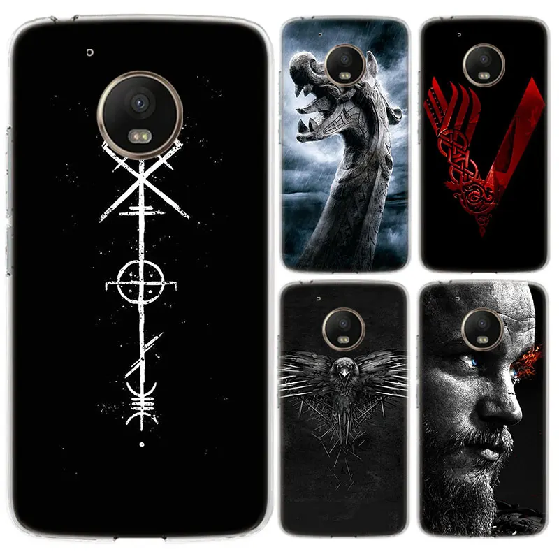 

Vikings Ragnar Lothbrok Case For Motorola Moto G9 G8 G7 + Power G6 G5S Plus E5 G6 Play Transparent Silicone Cover Coque