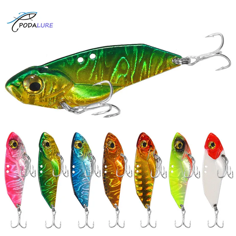 Металлические рыболовные приманки VIB подводные вибрирующие с клинком 7 г 10 15