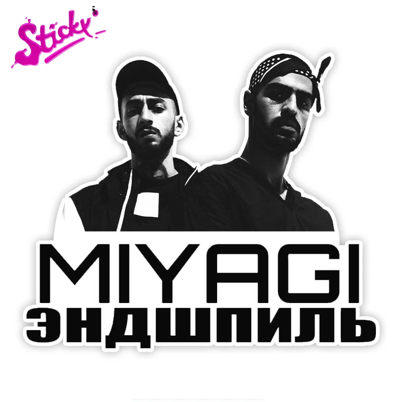 

STICKY Hip Hop Singers MiyaGi and Endshpil Car Sticker Decal Decor Motorcycle Off-road Laptop Trunk Guitar PVC Vinyl Stickers