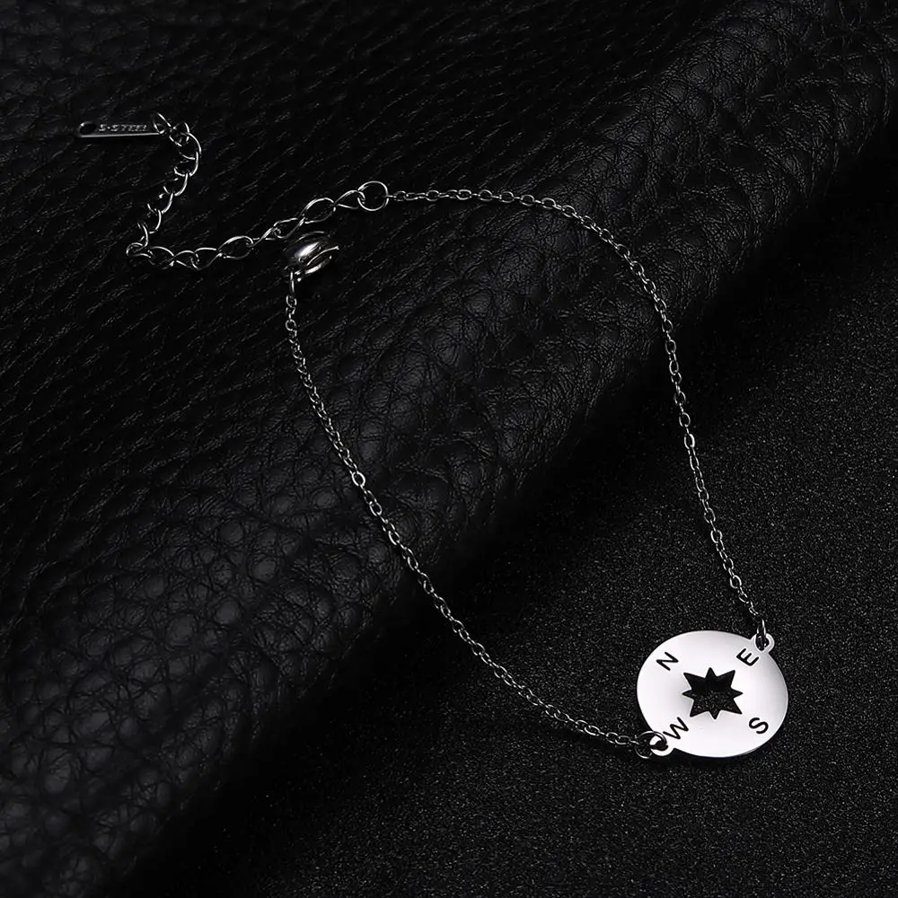 Skyrim компас женский браслет из нержавеющей стали золотистого цвета Круглый Шарм