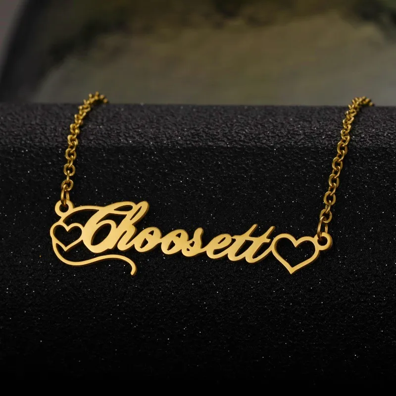 Ожерелье с именем для женщин и девушек из нержавеющей стали|Индивидуальные