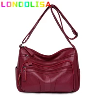 large capacity women pu leather crossbody bag new elegant shoulder bags female retro handbag and purse messenger sac a main