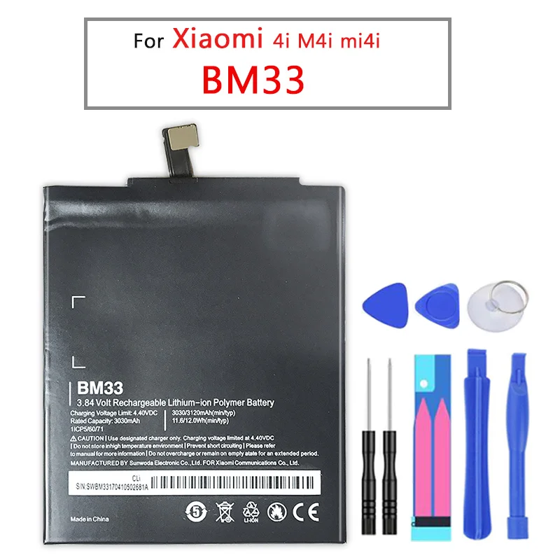 Для Xiao mi BM33 для xiaomi 4i M4i сменная батарея 3120 мАч реальная емкость перезаряжаемая