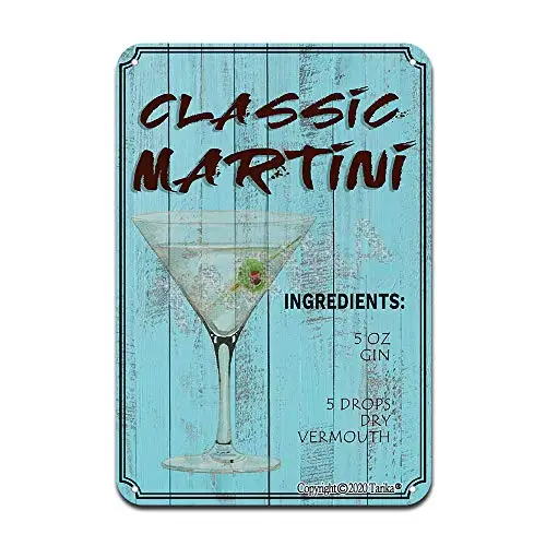

Classic Martini Cocktail Ingredients Iron Poster Painting Tin Sign Vintage Wall Decor for Cafe Bar Pub Home Beer Decoration Craf