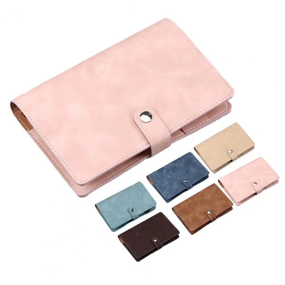 

A6 Notebook Loose Leaf Faux Leather Cover Binder Detachable Notebook School Stationery DIY Scrapbook