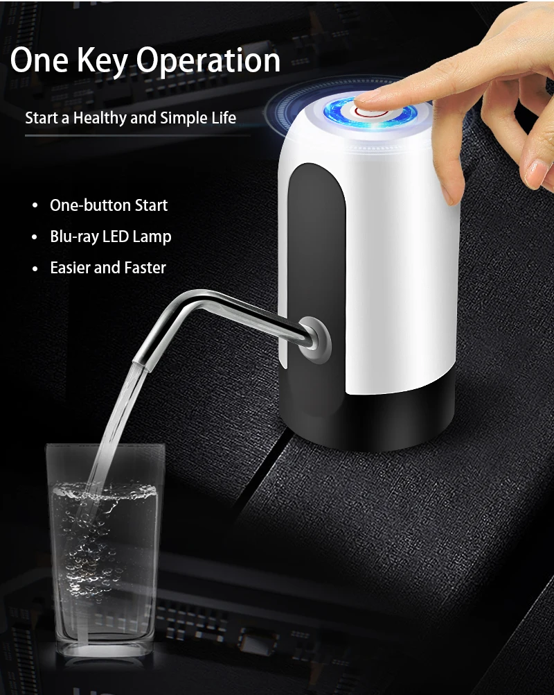 

USB Charging Automatic Electric Water Dispenser Pump Bottle Water Pump Auto Switch Drinking Dispenser universal barrel