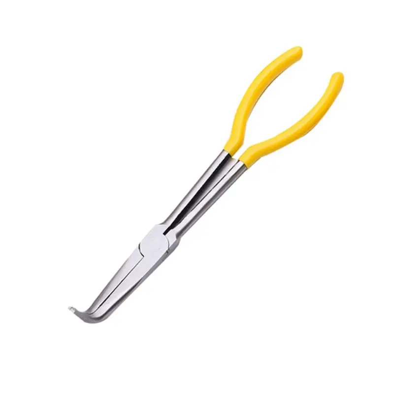 

Long Reach 11 Inch Plier Curved Straight Needle Nose Angled Car Repair Tools H4GC