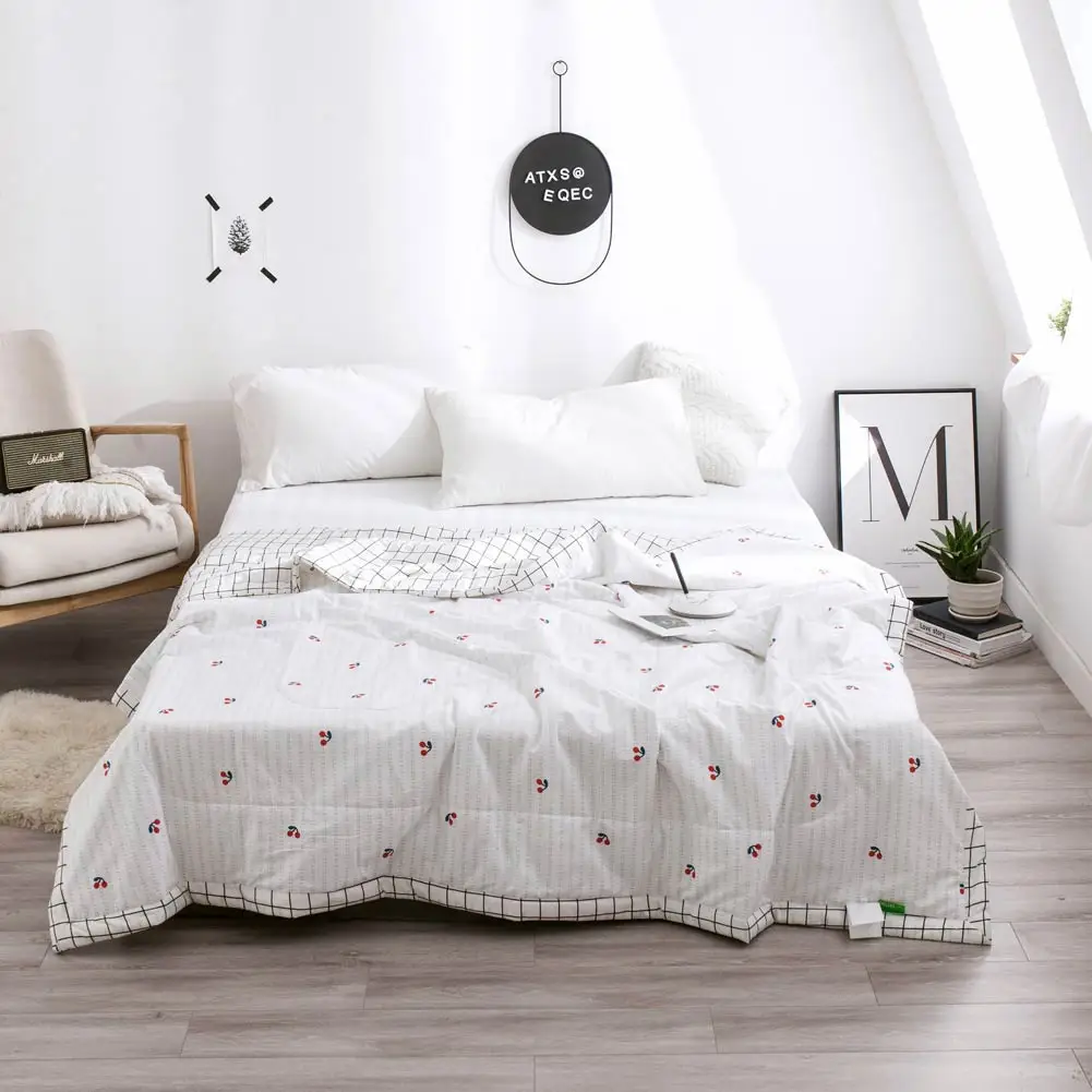 Овечий светильник, синее тонкое летнее стеганое одеяло, воздухопроницаемое стеганое одеяло, хлопковая ткань, полиэстер, Твин, полный размер королевы
