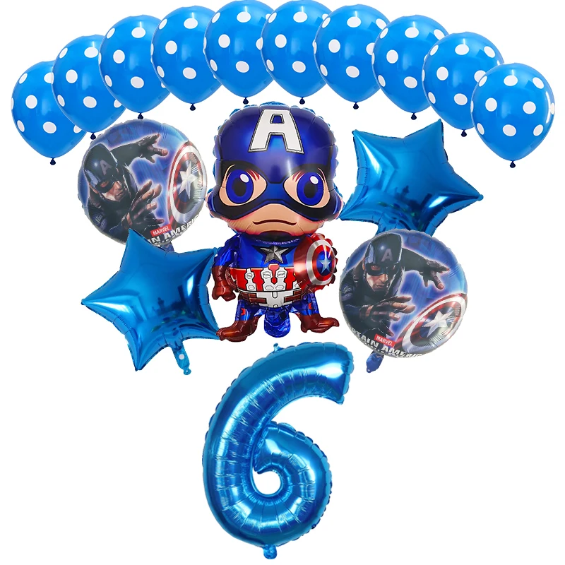 1 Набор из мультфильма «мстители» Super hero Фольга воздушные шары 3" номер Капитан Америка шар для дня рождения для маленьких мальчиков, свадебные hero тема вечерние Декор - Цвет: Светло-желтый
