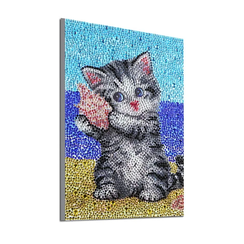 

DIY Diamond Painting Cat Cross Stitch 5D Diamond Embroidery Home Decoration Cartoon Cat Painting