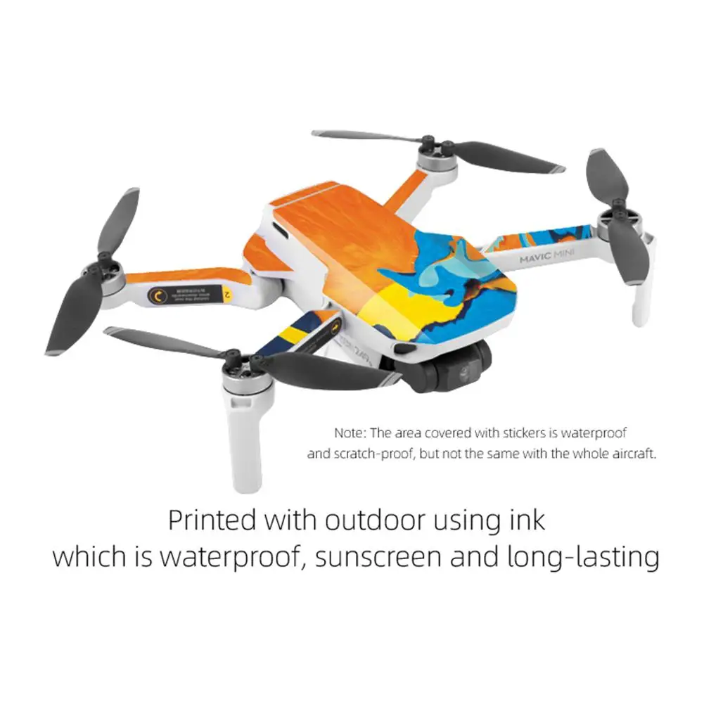 Наклейка для украшения корпуса DJI Mavic Mini Drone Body Arm and Controller Водонепроницаемая