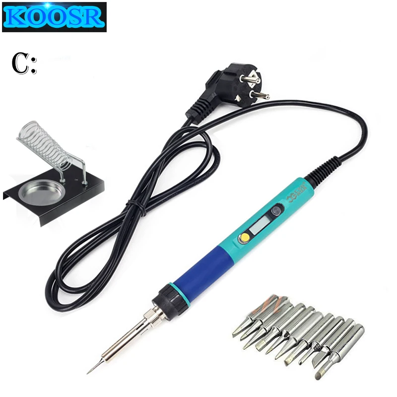 60W220V/110V CXG 936d цифровой ЖК-дисплей, электический паясльник с настраиваемой температурой, паяльная станция сварочные инструменты kit Электрический паяльник EU/US