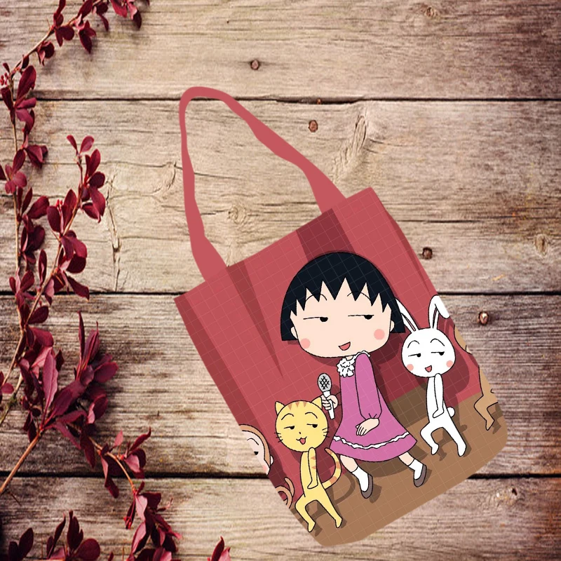 Модная Складная Холщовая Сумка для покупок Chi bi Maruko повседневные сумки через