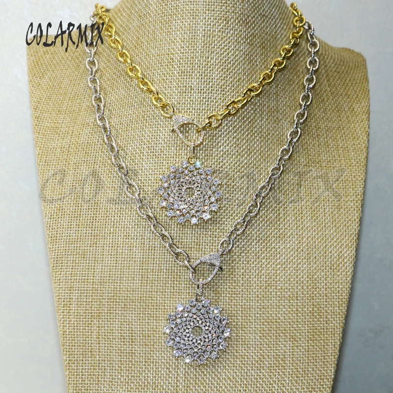 Цепочка женская с подвеской в виде крупных цветов 3 нити 50527|Цепочки| |