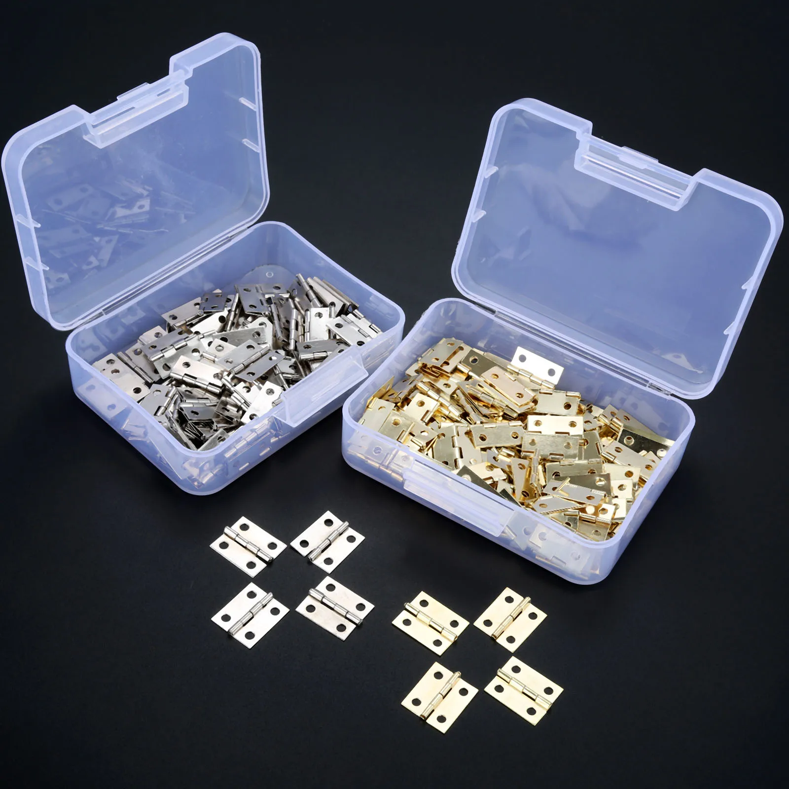 

100 шт. 18*16 мм мебель, дверь, шкаф петли ювелирные изделия Коробки декоративные петлю для мебельной фурнитуры с помощью винтов