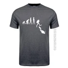 Футболка мужская хлопковая с круглым вырезом, смешная рубашка для дайвинга и эволюции, базовая одежда для мужчин