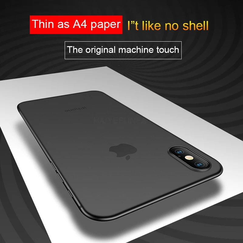 Роскошный 0 22 мм ультра тонкий мягкий чехол для IPhone X XS Max XR полный противоударный