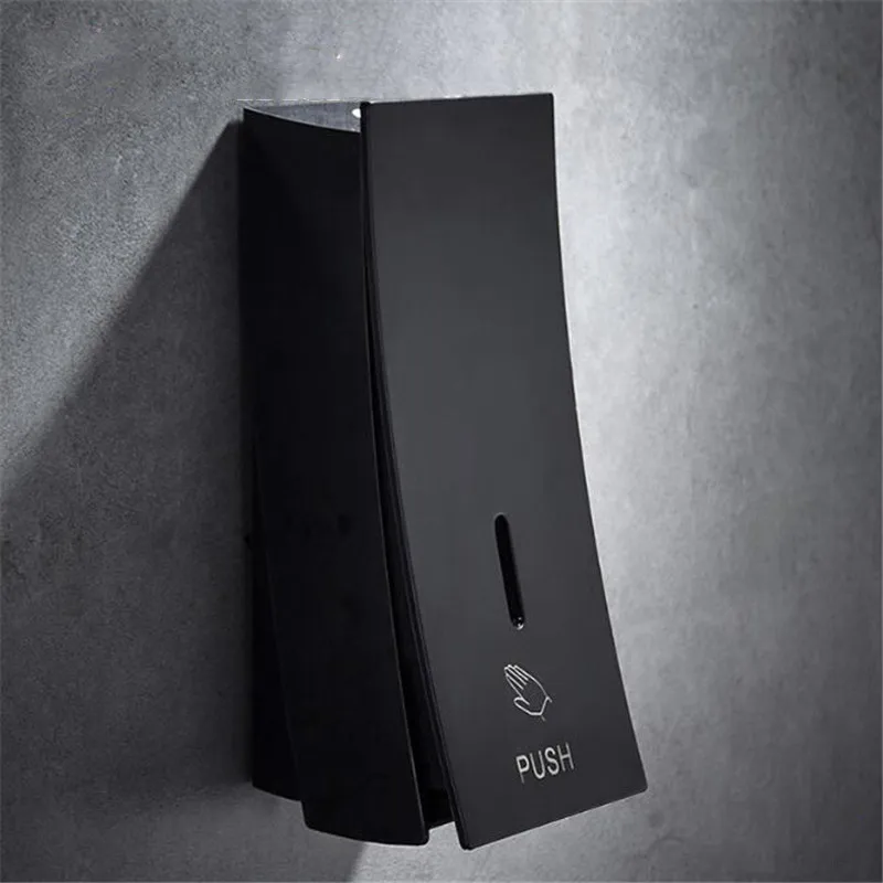 Диспенсер для мыла настенный жидкости ABS черный отель Кухня Ванная комната