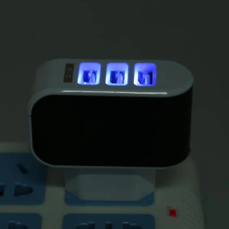 EU/US стандартный штепсельная зарядная станция 3 usb порта дорожный адаптер