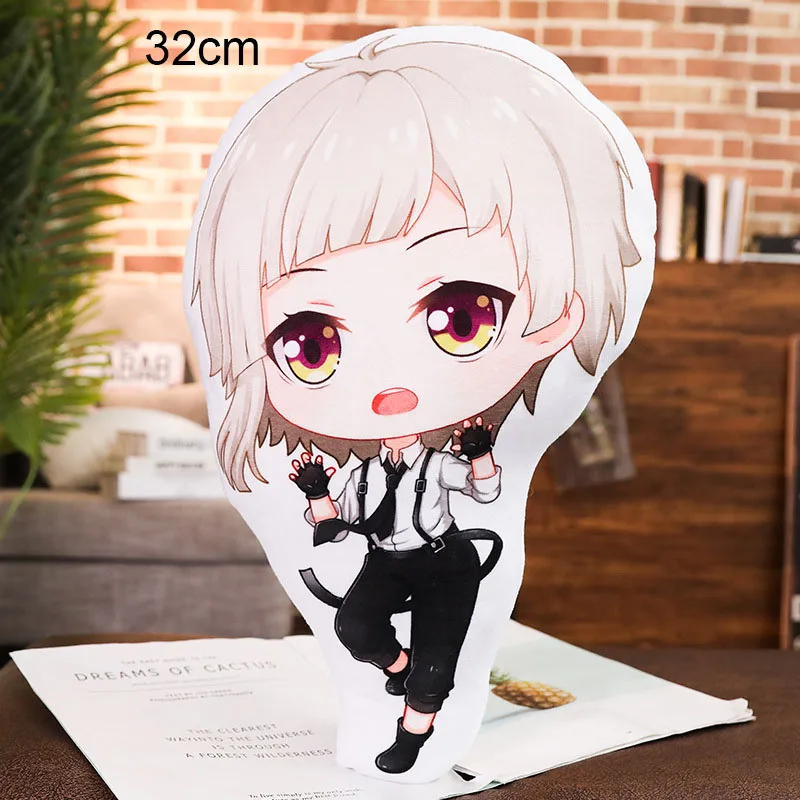 32cm Atsushi plush 10 см Nendoroid Bungo бродячие собаки 657 676 дазай Осаму накахара чуя фигурка модель игрушки - Цвет: 32cm Atsushi plush