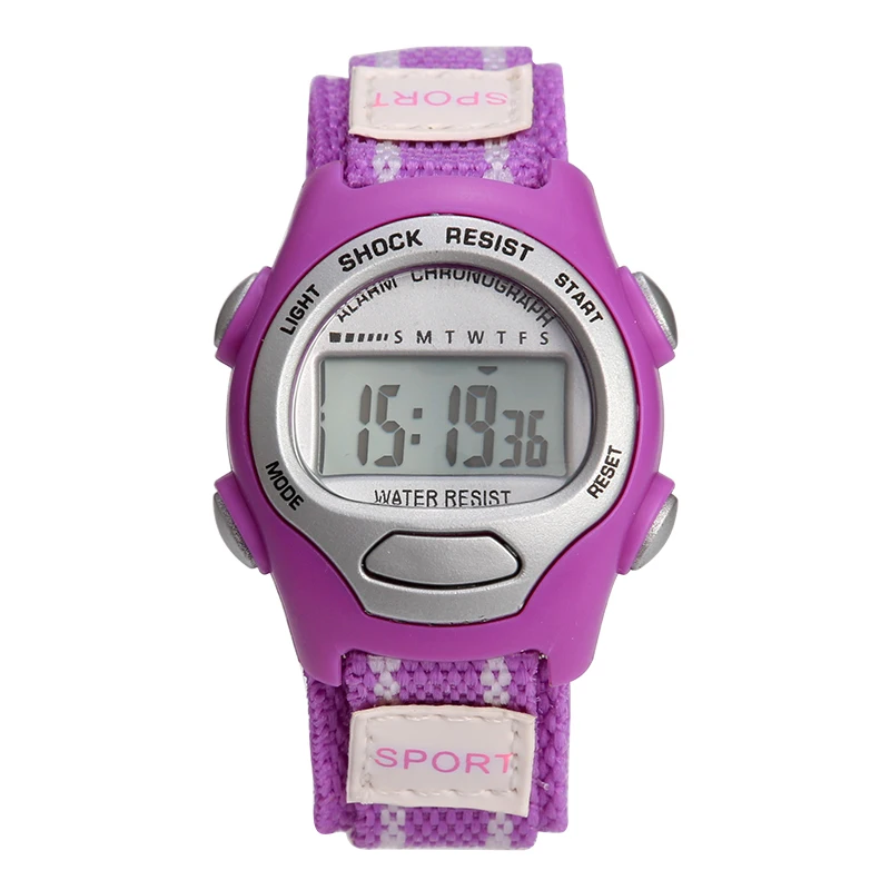 cute kid digital watch nylon strap easy wearing reading colorful straps good qualtity for children boy girl | Наручные часы