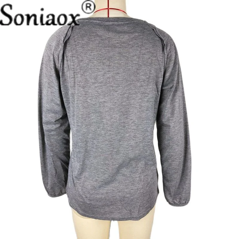 Женская футболка с принтом черепа Повседневная Свободная V-образным вырезом и