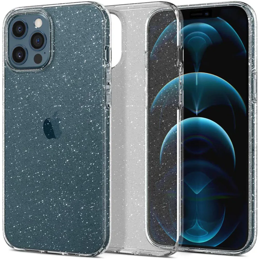 Блестящий Прозрачный чехол для iPhone 13 12 Mini 11 Pro Max 12Pro XS X XR 8 Plus 7 6S 6 iPhone12 SE 2020 милый