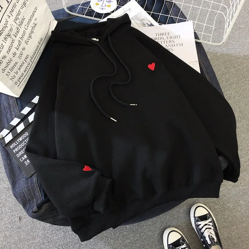 Осенние женские повседневные плотные толстовки с капюшоном простые однотонные