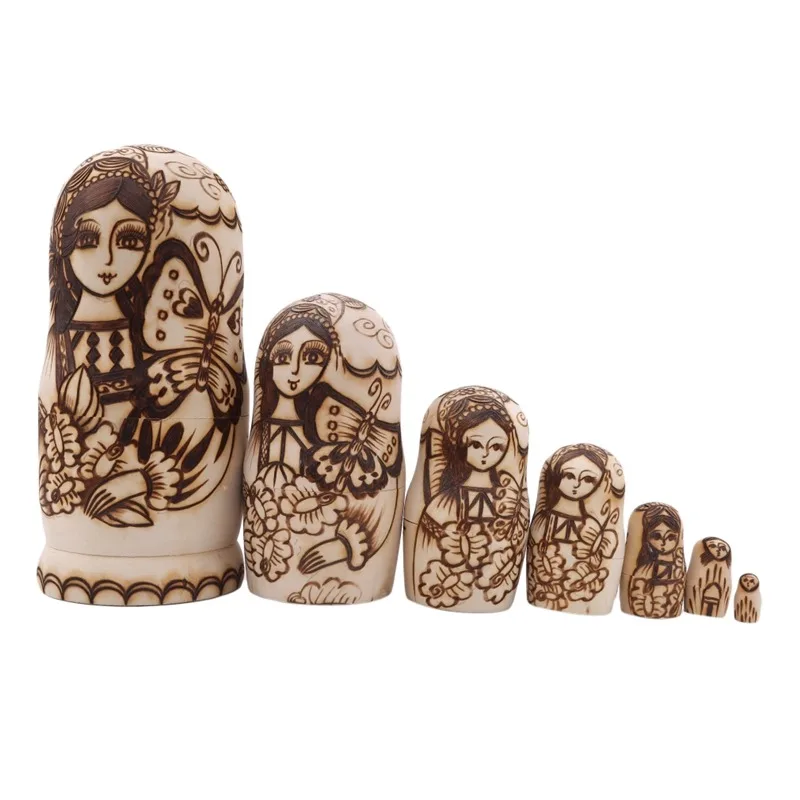Многослойная Русская Матрешка, деревянная кукла, рождественские игрушки для детей, праздничный подарок, подарок на день рождения