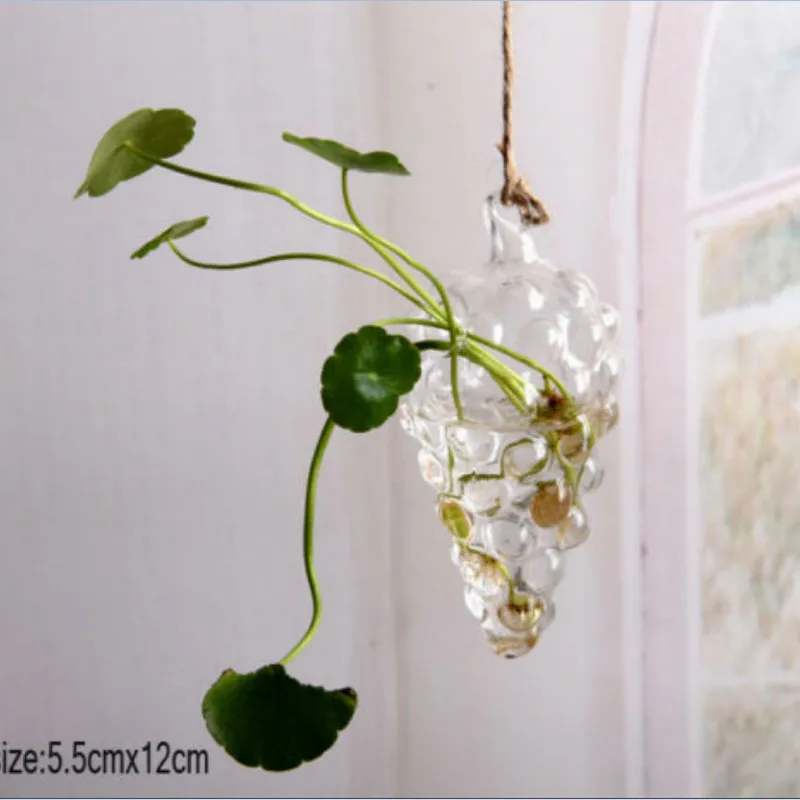 Деревянные стеклянные настольное растение бонсай вазы для цветов с деревянным